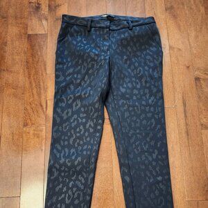 Maje women's black leopard print pants in size 40